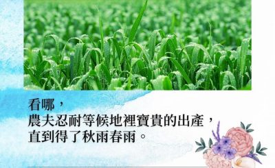 Soooradio 基督教廣播電台 每日 靜．聽．想 2022（008） - 雅各書5章7節