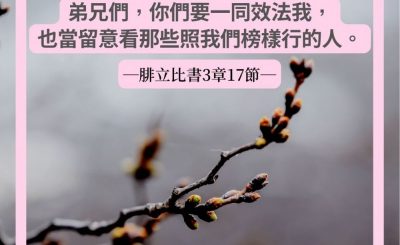 Soooradio 基督教廣播電台 每日 靜．聽．想 2022（069） - 腓立比書3章17節