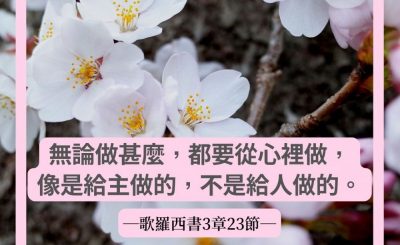 Soooradio 基督教廣播電台 每日 靜．聽．想 2022（080） - 歌羅西書3章23節