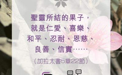 Soooradio 基督教廣播電台 每日 靜．聽．想 2022（105） - 加拉太書5章22節