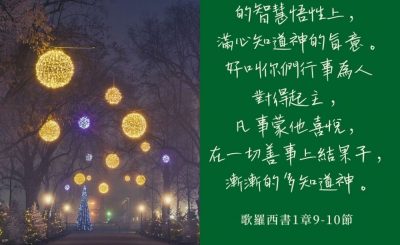 Soooradio 基督教廣播電台 每日 靜．聽．想 2022（337） - 歌羅西書1章9-10節