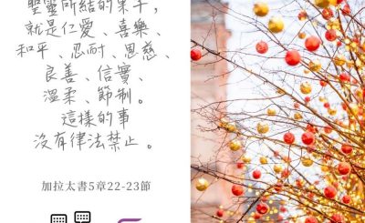 Soooradio 基督教廣播電台 每日 靜．聽．想 2022（354） - 加拉太書5章22-23節