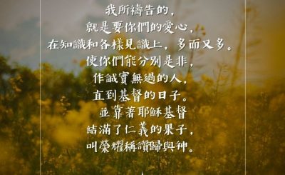 Soooradio 基督教廣播電台 每日 靜．聽．想 2023（063） - 腓立比書1章9-11節
