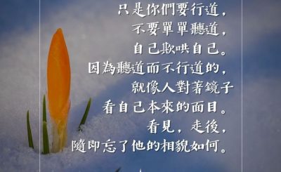 Soooradio 基督教廣播電台 每日 靜．聽．想 2023（087） - 雅各書1章22-24節