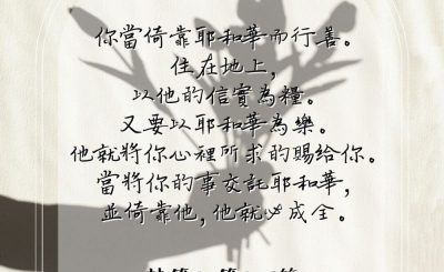 Soooradio 基督教廣播電台 每日 靜．聽．想 2023（119） - 詩篇37篇3-5節