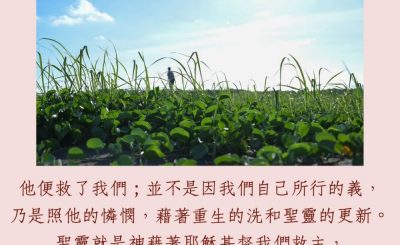 Soooradio 基督教廣播電台 每日 靜．聽．想 2023（213） - 提多書3章5節