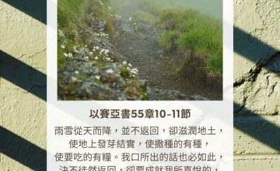Soooradio 基督教廣播電台 每日 靜．聽．想 2023（316） - 以賽亞書55章10-11節