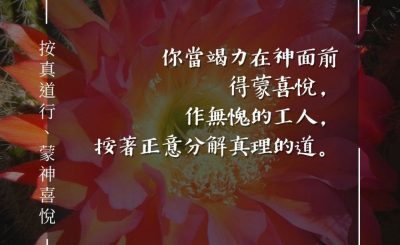 Soooradio 基督教廣播電台 每日 靜．聽．想 2024（072） - 按真道行、蒙神喜悅