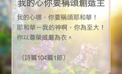Soooradio 基督教廣播電台 教會年曆靈修（0186） - 我的心你要稱頌創造主