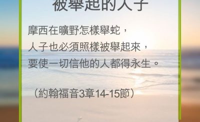 Soooradio 基督教廣播電台 教會年曆靈修（0290） - 被舉起的人子