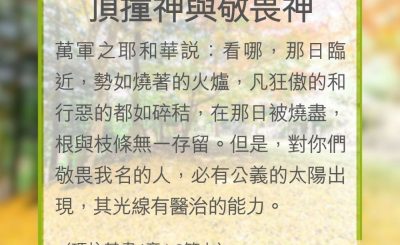 Soooradio 基督教廣播電台 教會年曆靈修（0354） - 頂撞神與敬畏神