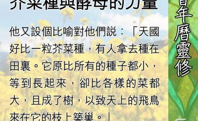 Soooradio 基督教廣播電台 教會年曆靈修（0601） - 天國的微小與巨大