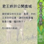 Soooradio 基督教廣播電台 教會年曆靈修(0670) - 君王終於公開進城